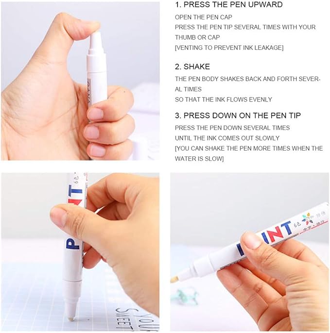 3Pcs Tile Marker Repair Wall Pen White Grout Marker Odorless Non Toxic for Tiles Floor and Tyre Suitable Car Painting Mark Pen