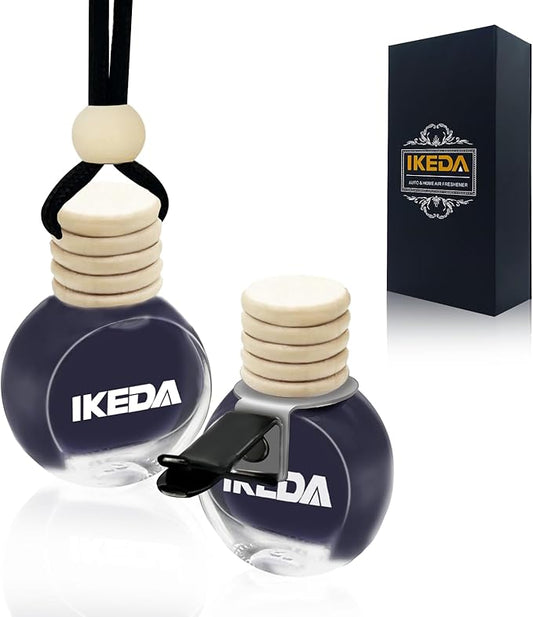 Car Air Freshener Hanging, Car Scent with Vent Clip Bottle,45-Days Long Lasting Fragrance,Essential Oil Diffuser,Odor Eliminator for Home Deodorizer (Round, New Car)