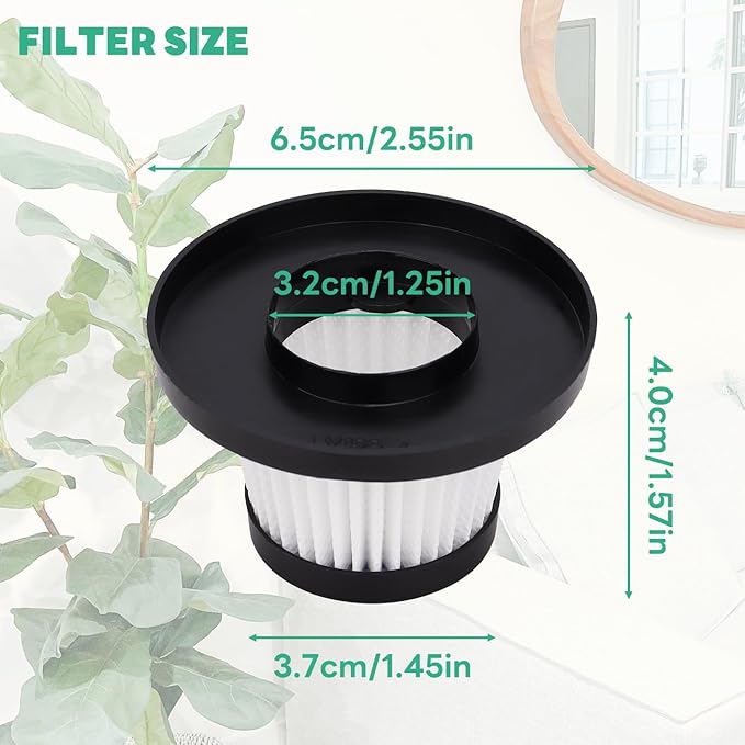 Vacuum Filters Replacement: for Vacuum Cleaner as Seen on TV, Washable Hepa Filter for Compact Cordless Vacuum, High Efficiency Filters for Vac (9 Pack)