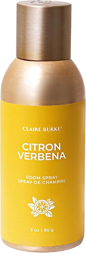 Claire Burke Citron Verbana Scent Room Spray, 3 oz - Fresh Home Fragrance & Air Freshener, Natural Scent Home Fragrance, Long Lasting Natural Air Freshener