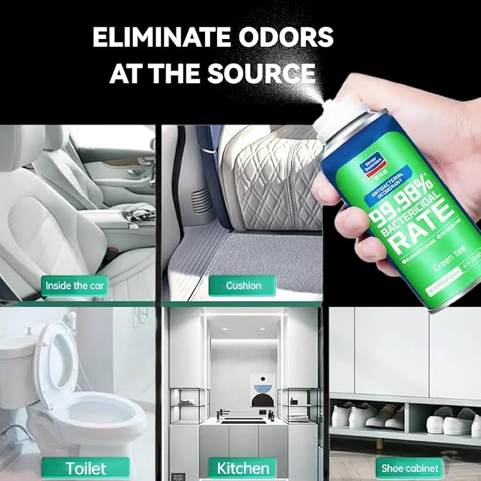 Glodway Air Refresher,Odor Eliminator Remover Spray,Odor Remover,Green Tea Long-Lasting Scent For Home,Couch,Mattress,Furniture, bathroom,Fabrics & Trash,6 Ounce,4 pack