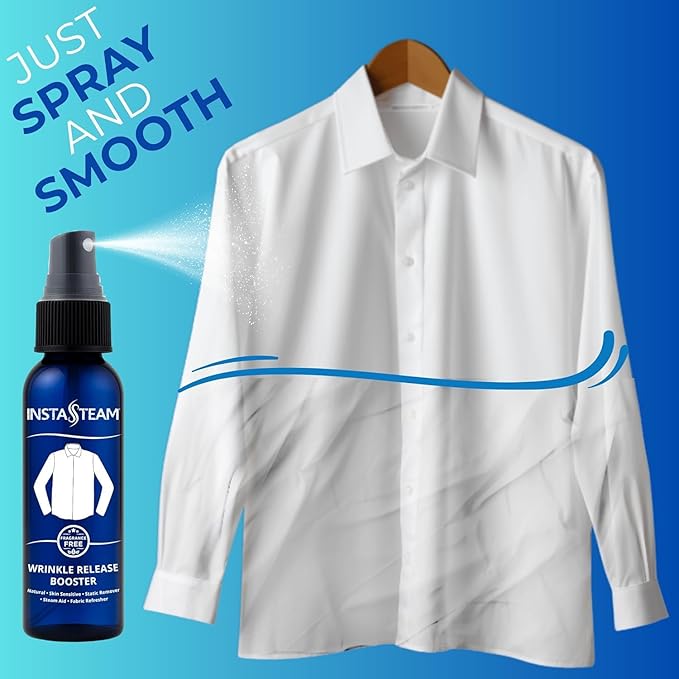 Skin Sensitive Wrinkle Releaser Spray - Unscented Travel Size Anti Static Sprays for Clothing - Wrinkle Free Fabric Refresher Spray - Wrinkle Spray For Clothes -3 Fl Oz (Packs of 1)