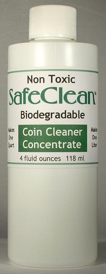 SafeClean Coin Cleaner Concentrate. No Risk Guarantee. 4 fl. oz. can make up to 32 fl. oz. of Cleaner Solution.