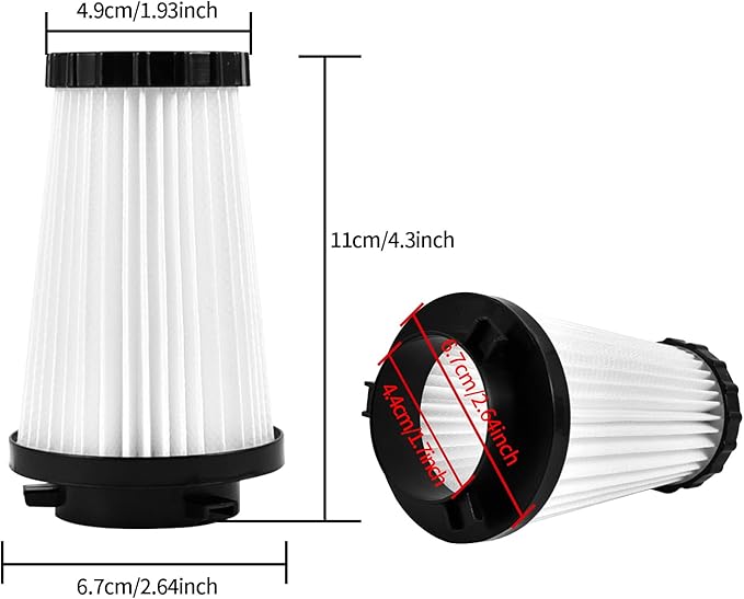 4Pcs Replacement HEPA Vacuum Filter Compatible with Dirt Devil F2 Part #3SFA11500X
