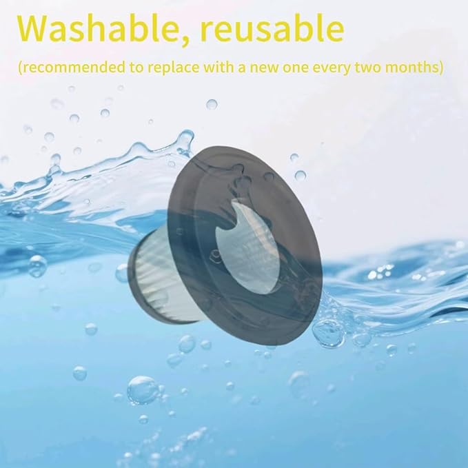 4pack Hepa Filters Replacement Compatible with XenonLab X006 and YTE PRO VC006 Handheld Vacuum Cordless, Washable Filters Works with Yedop Vacuum (Filters Only)