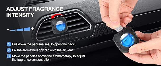 Car Air Freshener (Ocean) Natural Car Air Freshener, Essential Oil Diffuser, Car Scent Lasting Over 90 Days 3 Packs