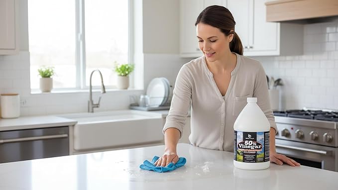 Belle Chemical 50% Pure Concentrated Vinegar – 12.5x Stronger – Indoor and Outdoor Cleaner (1 Gallon)