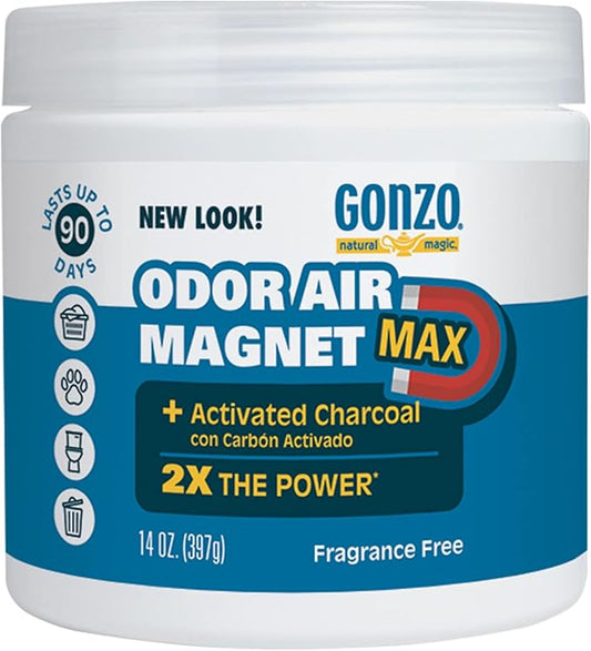 Gonzo Natural Magic Odor Air-Magnet with Activated Charcoal, Odor Eliminator, 14 Oz