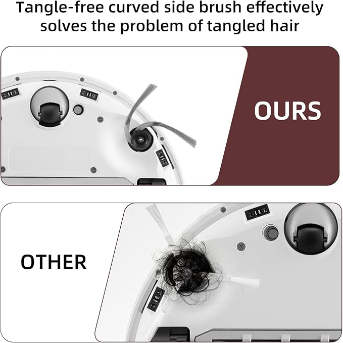 13 Packs Q10S5 Accessories Kit Replacement Compatible with Roborock Q10 S5 / Q10 S5+ Plus Robot Vacuum, 1 Main Brush, 4 Mop Cloth Pads, 4 Side Brushes, 2 HEPA Filters, 1 Cleaning Tool, 1 Screwdriver