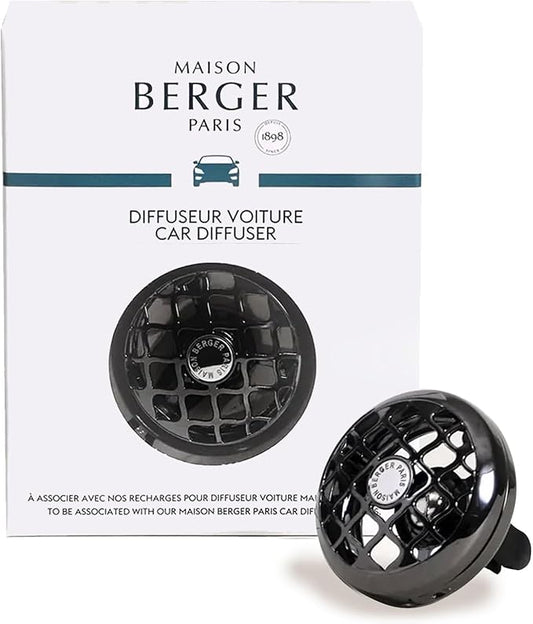 MAISON BERGER Luxury Car Air Freshener Vent Clip ??Refillable Scent Diffuser for Car Vents, French-Made, Adjustable Fragrance (No Pods/Refills Included, 1.75??Diameter) - Resonance Gunmetal