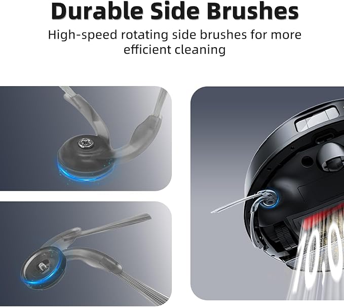 24Pcs Q10 S5+ Accessories Kit Replacement Compatible with Roborock Q10 S5+ /Q10 S5/Q10 x5 /Q10 x5+ Robot Vacuum,2 Main Brush,4 Mop Cloth Pads,6 Side Brushes,4 HEPA Filters,6 Dust Bag,1 Cleaning Tool