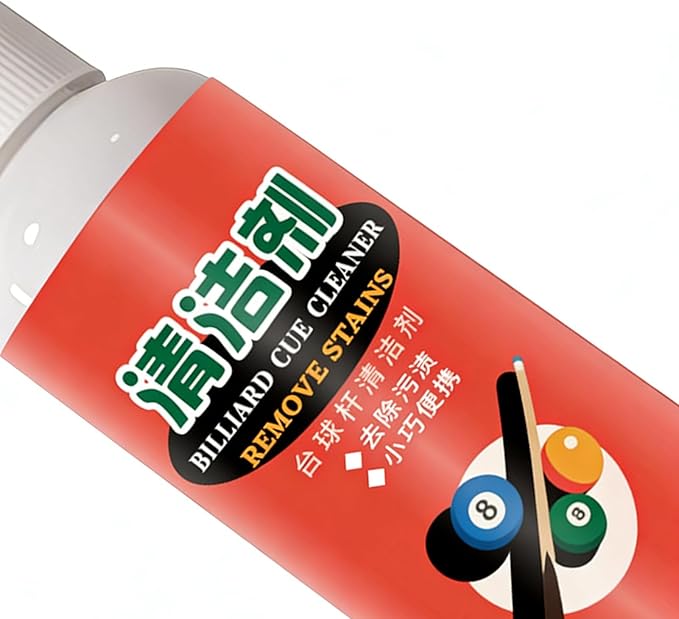 Billiard Cue Cleaner - 100ml Cleaning Stain Remover | Portable Pool Cue Cleaner for Billiards - for Players Enthusiasts Beginners Home Club Daily Travel Party