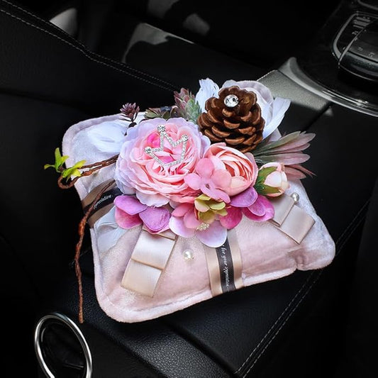 Car Accessories — Creative Bamboo Charcoal Air Purifying Bag with Breathable Fabric & Natural Charcoal Modern Design for Car Interior, New Vehicles & Home Use Odor Control Solution (Pink)