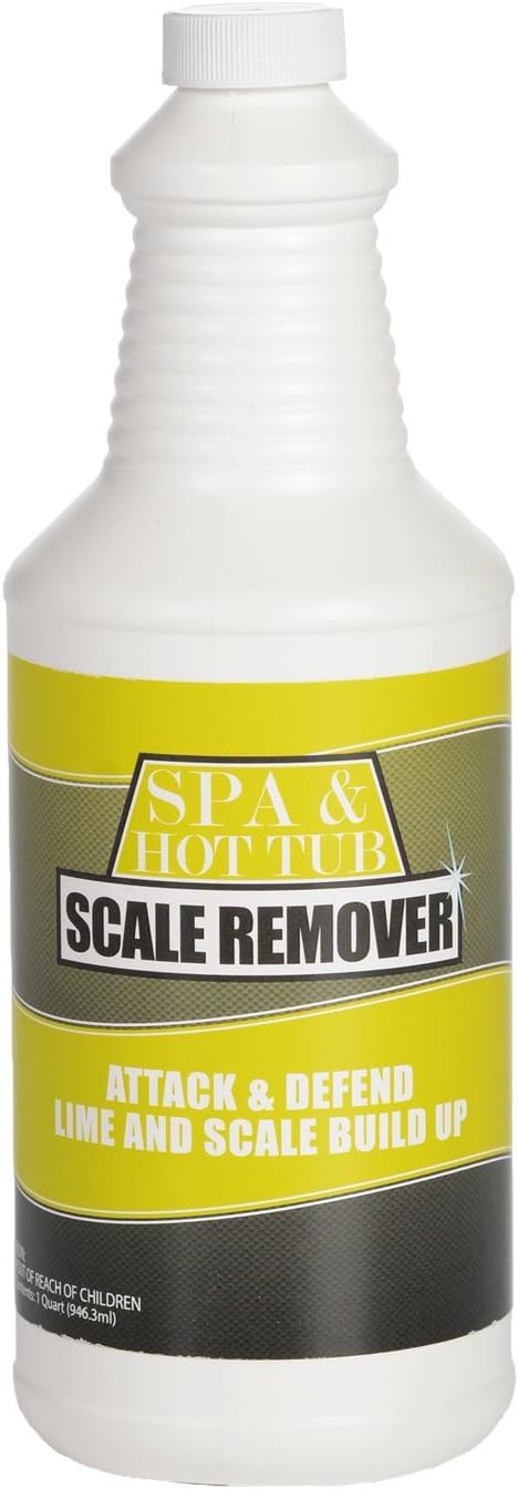Spa & Hot Tub Scale Remover - Quart - Hot Tub & Spa Descaler, Scale Stain & Lime Stain Remover