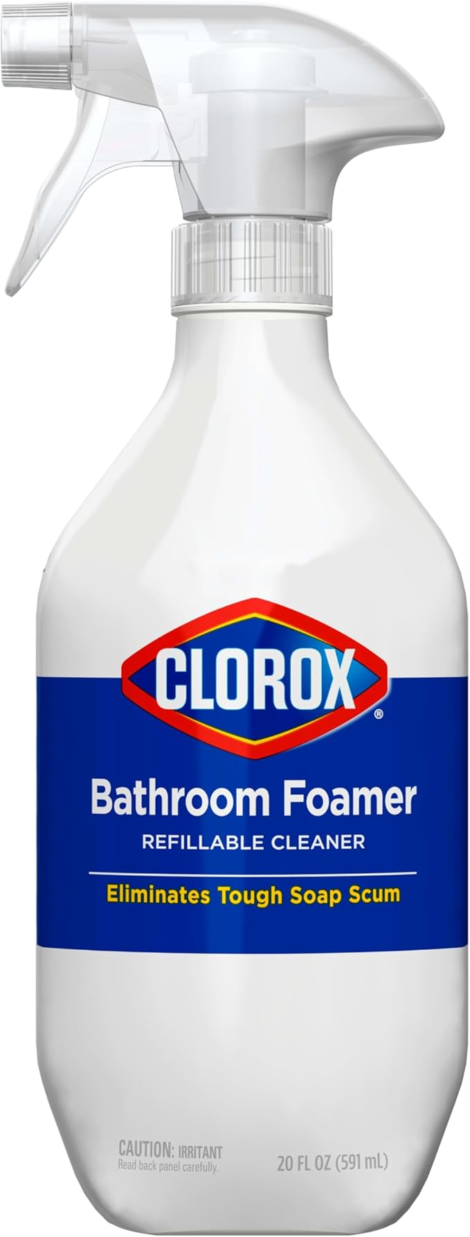 Clorox Bathroom Foamer Refillable Cleaner, Household Essentials, 1 Bottle and 1 Refill, Fresh Scent, 1.13 Fl Oz