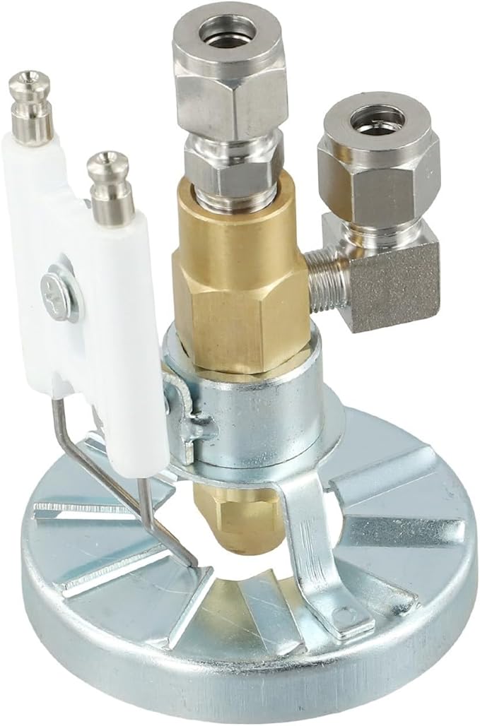 Waste Oil Burner Nozzle Kit Air Atomizing Spray Tip with Electrode for Heavy Fuel Diesel Vegetable Oil Heating Systems Brass Aluminum 0.5-2.0mm(1.5mm)