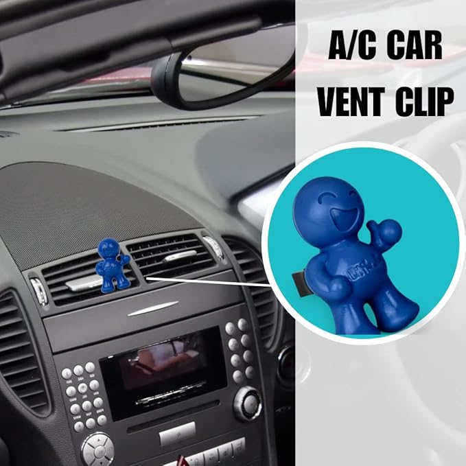 Little Joe 96403-6PK Ocean Splash Scent Car Air Freshener Vent Clip, Fights Odors for up to 45 Days, Long-Lasting Freshness, Cute Car Odor Eliminator, Pack of 6