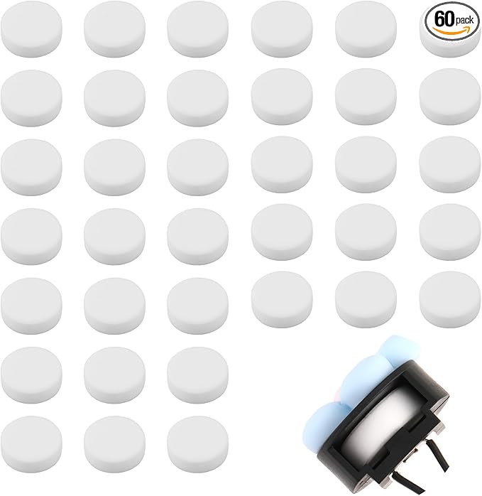 60Pcs Car Air Vent Clip Replacement Pads Unscented Essential Oil Perfumes Refill Pads for Car Air Freshener Clips Diffuser 17mm White Refill Replacement for Custom Fragrance