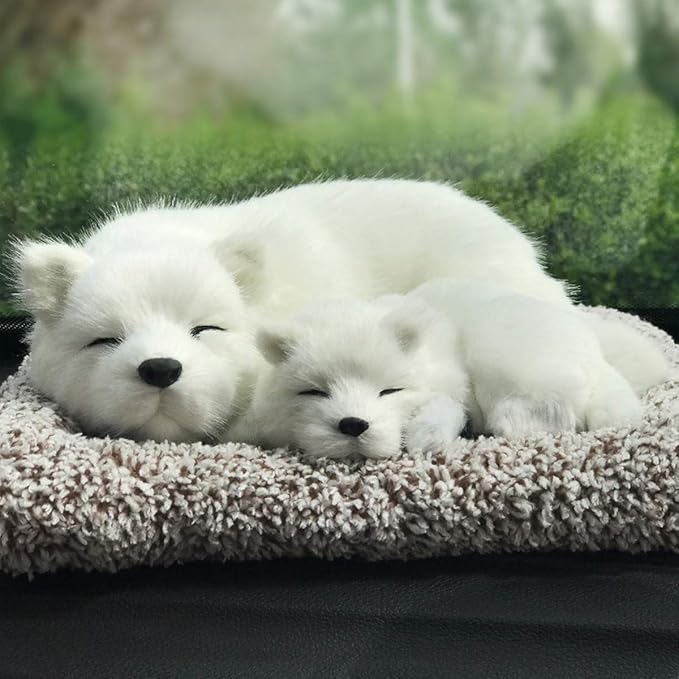 Ergocar Car Air Purifying Bags Cute Animals Odor Eliminator Bamboo Charcoal for Car Decoration & Eliminating Odors (Samoyed-B)