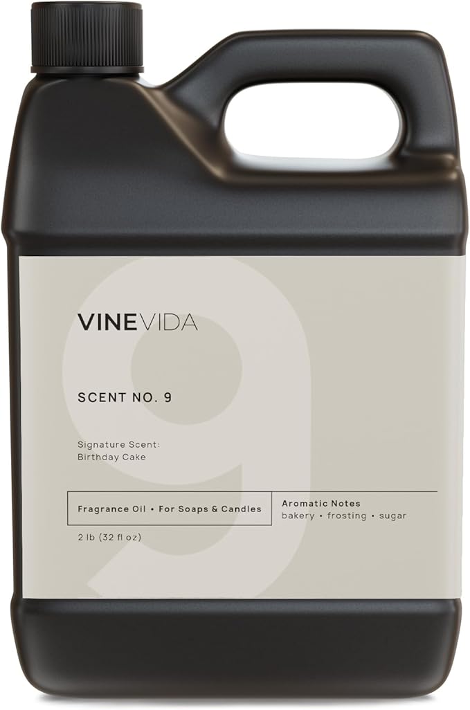 VINEVIDA [32oz] Birthday Cake Fragrance Oil for Candle Making and Soap Making - Premium Candle Scents for Soy Candles