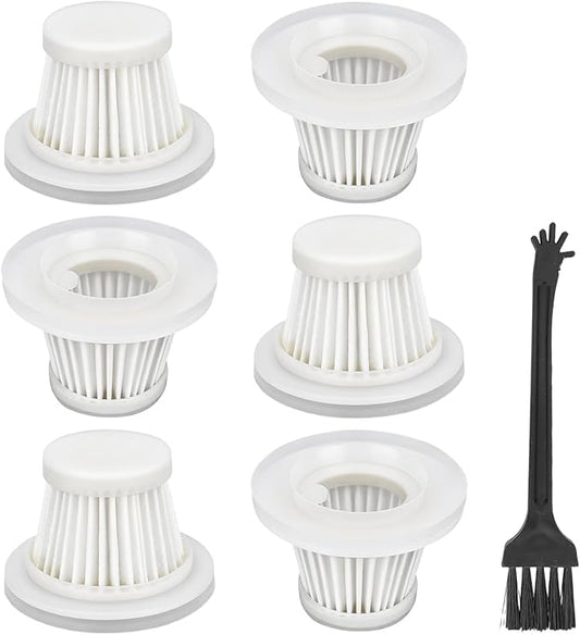 LT-117C Filters Replacement Compatible with KMM LT-117C Handheld Car Vacuum Cleaner - HEPA Vacuum Filter - 6 Pack