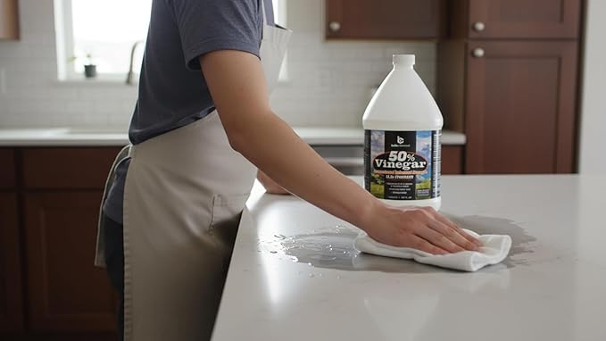 Belle Chemical 50% Pure Concentrated Vinegar – 12.5x Stronger – Indoor and Outdoor Cleaner (1 Gallon)