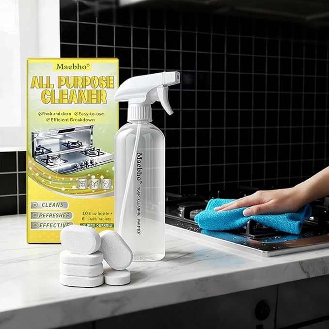 Multi-surface Cleaner, 6-Pack Refill, All-Purpose, Cleaning Supplies Home & Kitchen - Non-toxic & Effective 6 x 10.14 Fl oz Bottles