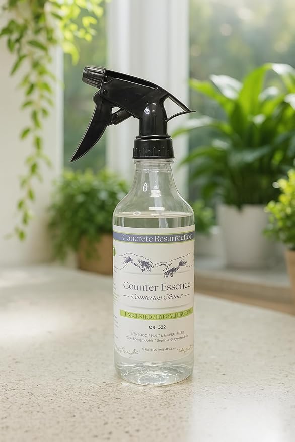 Clean Living Essentials Countertop Cleaner – Multi-Surface, Non-Toxic, Plant-Based, pH Neutral, Family & Pet Friendly. Naturally scented for everyday clean. (Rosemary + Mint + Tea Tree)