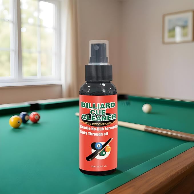 Pool Cue Shaft Cleaner | 100ml Deep Cleaning Stain Remover - Pool Stick Stain Remover Spray - for Players Enthusiasts Beginners Home Club Daily Travel Party