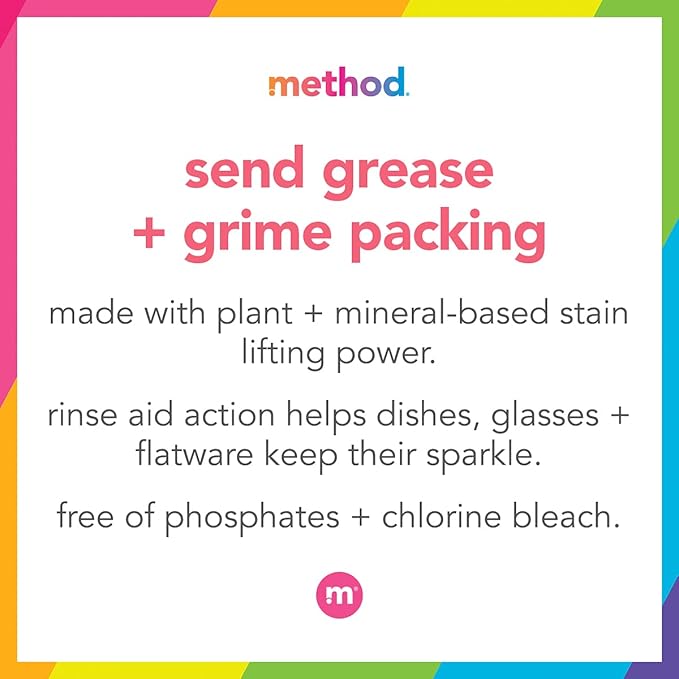 Method Dishwasher Detergent Packs, Lemon Mint, 30 count