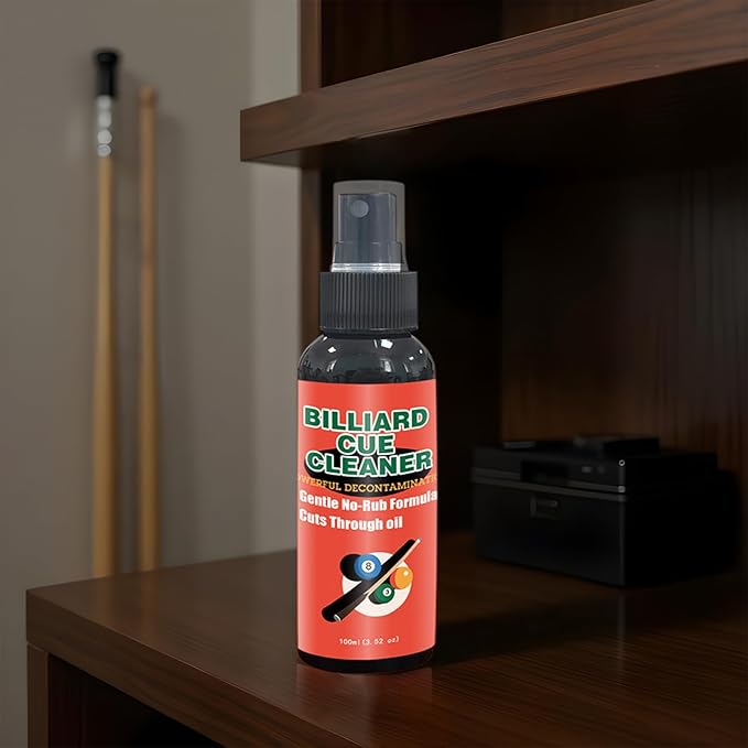 Billiard Cue Cleaner - 100ml Cleaning Stain Remover | Portable Pool Cue Cleaner for Billiards - for Players Enthusiasts Beginners Home Club Daily Travel Party