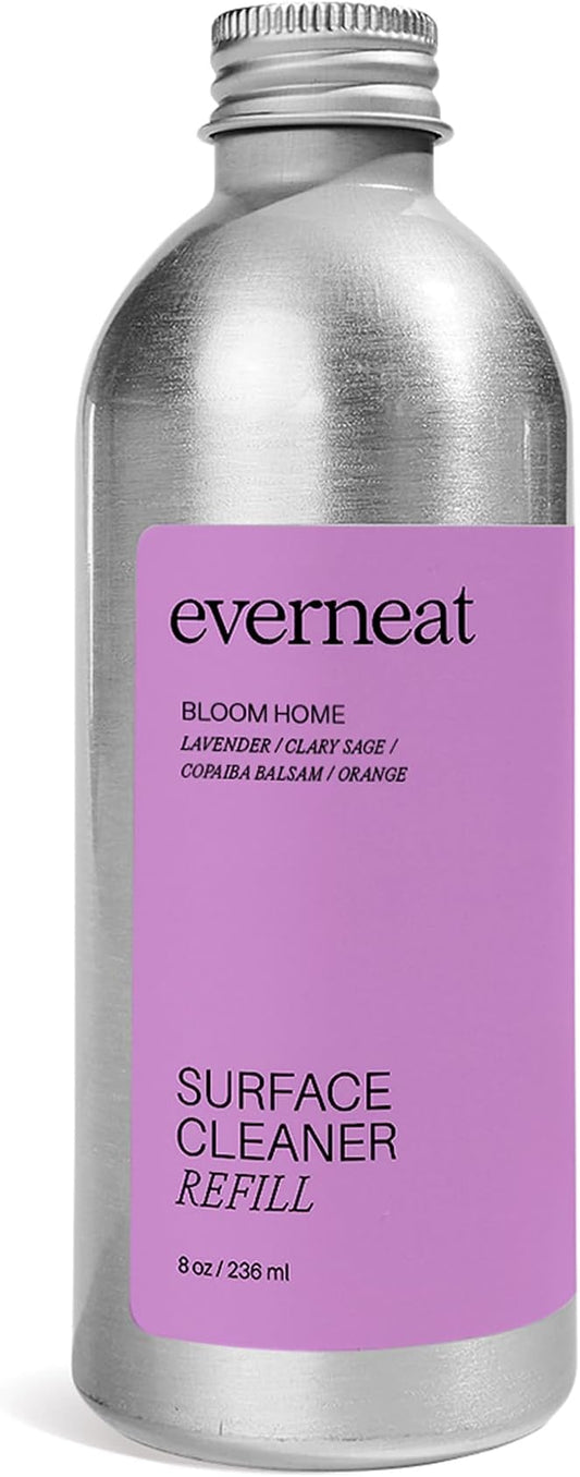 Everneat Probiotic Surface Cleaner Concentrate – Cleans for Days, Refillable, Non-Toxic | Refill Bottle Makes 8 Spray Bottles | Lavender, Clary Sage, Copaiba & Orange EO | 8 oz (Just Add Water)