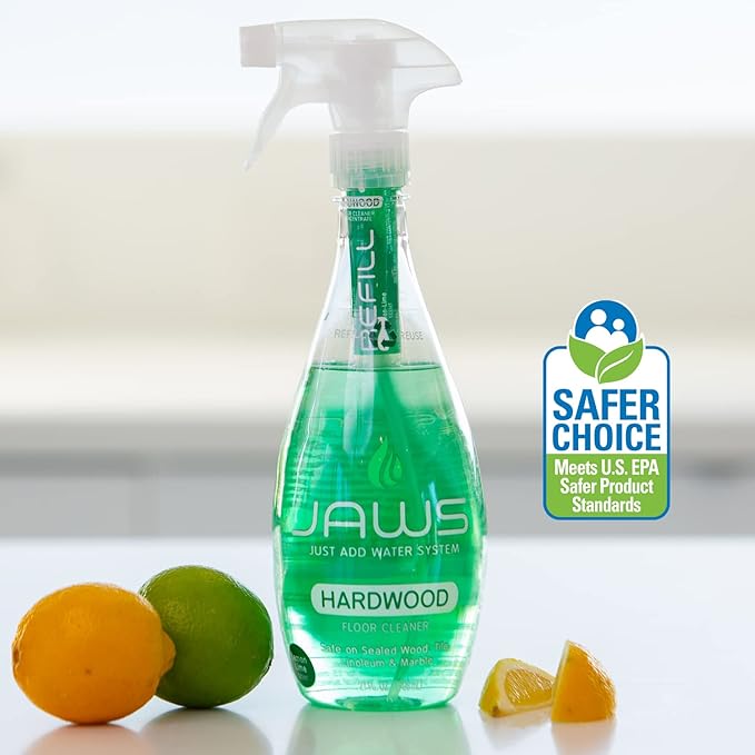 JAWS Hardwood Floor Cleaner Refill Pods. Box of 24. Refillable Cleaning Supplies.