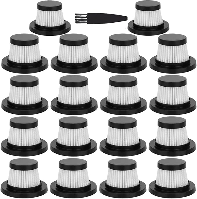 Vacuum Filters Replacement: for Vacuum Cleaner as Seen on TV, Washable Hepa Filter for Compact Cordless Vacuum, High Efficiency Filters for Vac (18 Pack)
