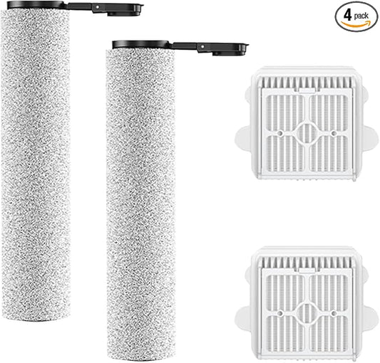 Brush Rollers and Filters Replacement Accessories Kit for Roborock F25 / F25 GT / F25 RT / F25 LT / F25 Ace / F25 Alt Wet Dry Vacuum Cleaner, Includes Roller Brush Filter Spare Parts Attachments