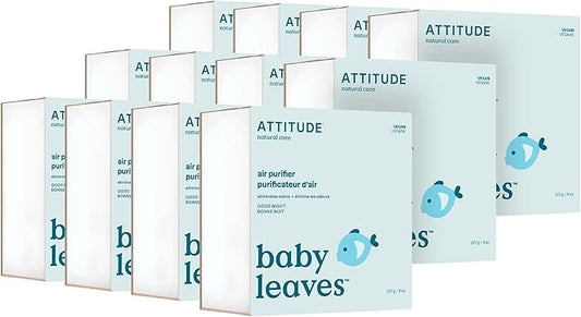 ATTITUDE Air Purifier with Activated Carbon Filter, Plant- and Mineral-Based Ingredients, Traps Air Pollutants, Vegan and Cruelty-Free, Almond Milk, 8 Ounce (Pack of 12)