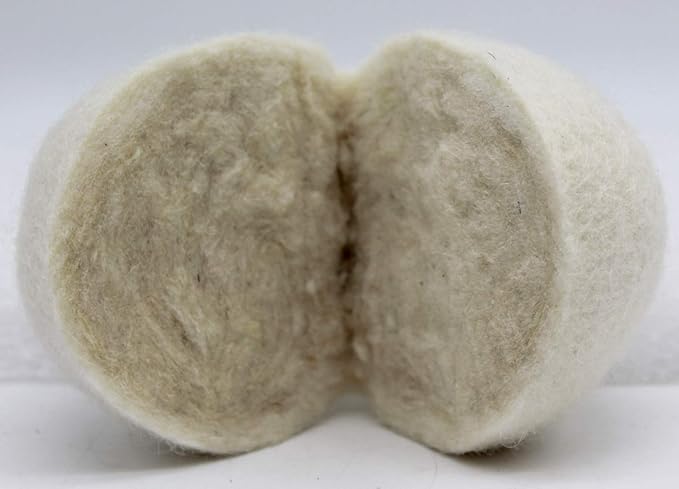Wooland Wholesale Bulk Laundry XL Premium Wool Dryer Balls - 100% New Zealand Organic Wool Natural Fabric Softener for Sensitive Skin, Babies (50 Count)
