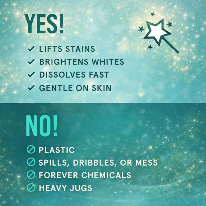 Rella Magical Laundry Detergent Sheets, 120 Loads | Dissolves Fast, Lifts Stains, Gentle on Skin | Heavy Jug Free, Plastic Free, Forever Chemical Free | Family Owned & Operated | Fresh Scent, 60 Count