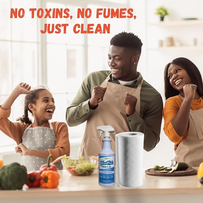 Plantsol 8X All Purpose Cleaner Concentrate, Light Citrus, 32oz Makes 8 Quarts, All-Natural, Plant-Based Multi-Surface Refill, Eco-Friendly & Non-Toxic