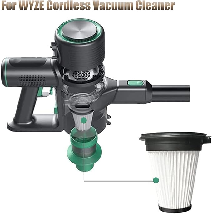 2 Pack Hepa Filter Replacement For Wyze Cordless Vacuum Cleaner Accessories Parts with Cleaning Brush