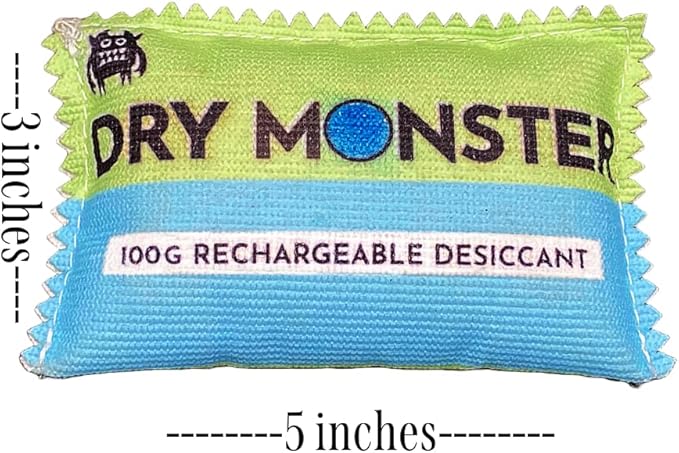 100g Rechargeable Desiccant 3 Pack - Ultimate Moisture Absorbing Bags | Rechargeable Silica | Protects Valuables from Rust, Corrosion & Humidity | Easy to Use