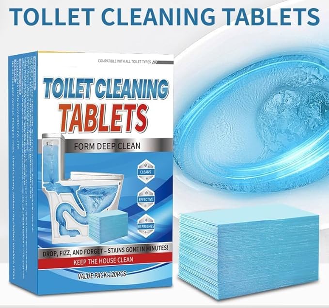 Toilet Bowl Cleaner Tablets, Deep Clean Formula, Put in the Toilet.NOT Tank.120 Pack Value Set