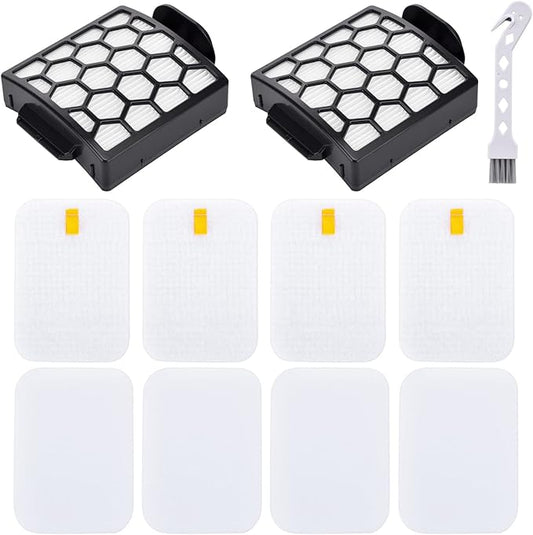 Leadaybetter Filter Replacement for Shark Zero-M Self-Cleaning Brushroll Pet Pro ZU60 ZU62 ZU62C Navigator Pet Plus NV150 NV151 NV251 and Rotator NV255 Upright Vacuum, Part # 1238FT60 & 1239FT60