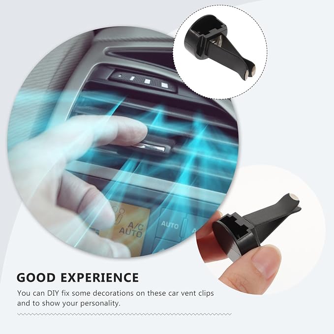 100pcs Square Head Car Vent Clips, Air Freshener Car Outlet Perfume Conditioner Clips with Plastic Slot Head for Office Home