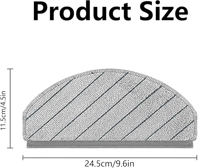 Mop Pads Accessories for ECOVACS DEEBOT T10 Plus/DEEBOT N20 Plus, for Yeedi C12 Pro Plus Robotic Robot Vacuum, 8 Pcs Washable and Reusable Microfiber Mop Pads Replacement Part