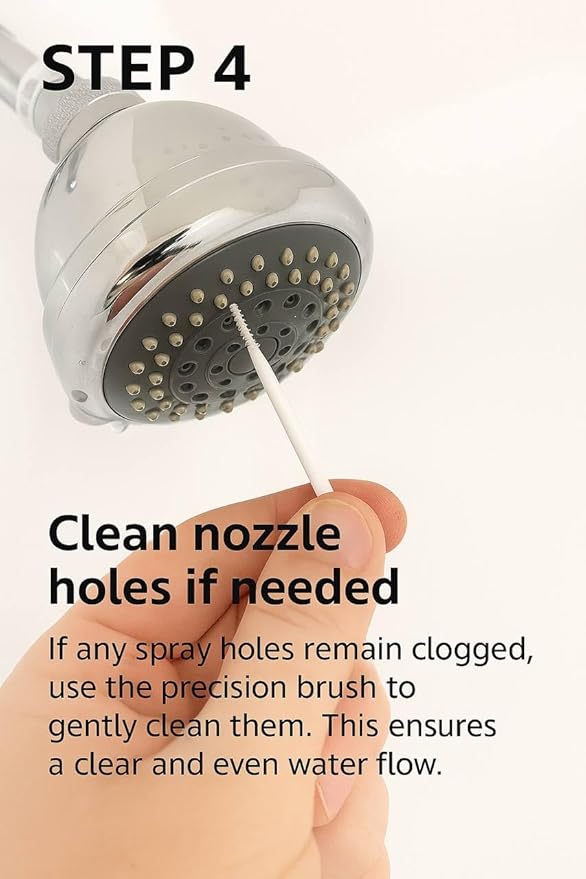 Shower Head Descaling Kit – Cleaner for Shower Heads Only – Removes Limescale, Calcium & Hard Water Deposits – Eco-Friendly Vinegar & Citric Acid Formula with Tools – Made in USA
