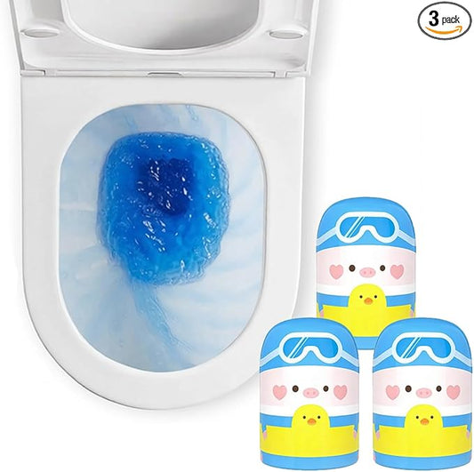 Toilet Bowl Cleaner, 3 Pack Automatic Toilet Cleaner Bottle, Long-Lasting Deep Cleaning & Deodorized, Blue Ocean Scent