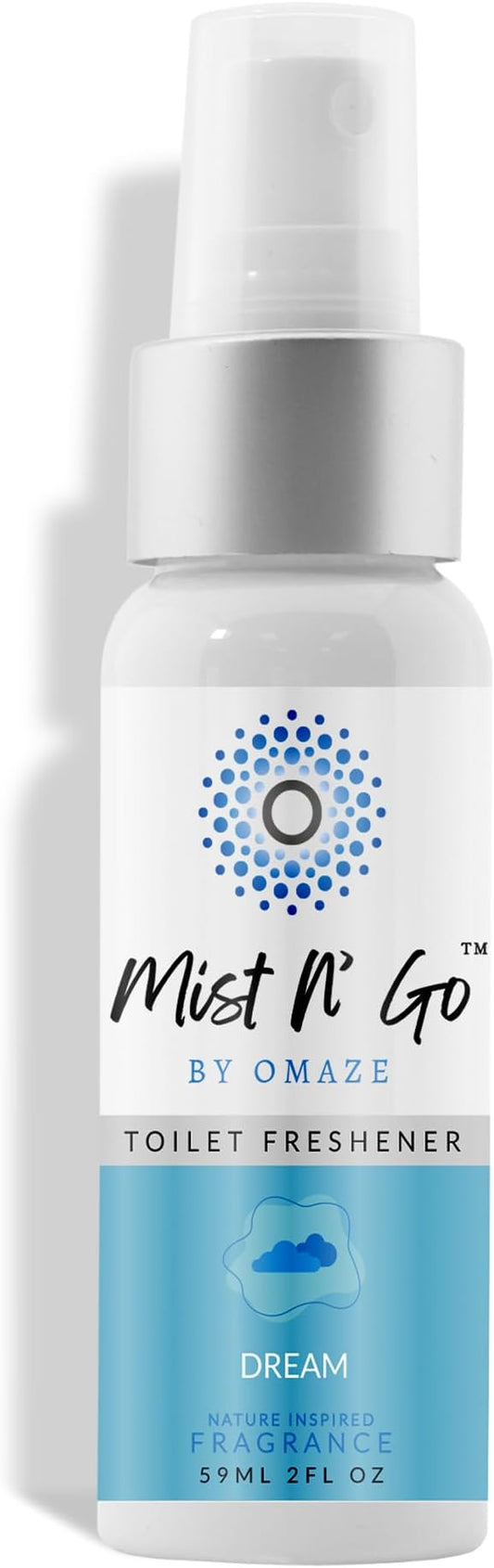 Mist N??Go by Omaze Travel Bathroom Spray for Toilet Spray Odor Eliminator - Travel Toilet Spray for Bathroom Air Freshener Spray for Bathroom Deodorizer - Dream Regular Size (2oz x1)