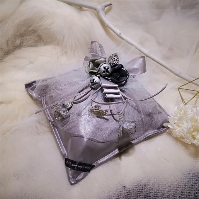 Car Accessories - Swan-Shaped Bamboo Charcoal Air Purifying Bag | Natural Charcoal&Aromatic Design | Elegant & Creative Floral Scent Sachet |Odor-Eliminating, Non-Toxic (Beige 7 * 7inch)