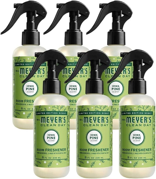 Mrs. Meyer's Clean Day Room Freshener, Iowa Pine 8 Fl Oz (Pack of 6)